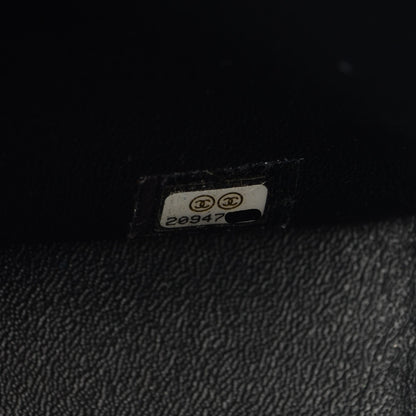 Chanel Lambskin Chevron Quilted Jumbo Double Flap So Black 8 of 9