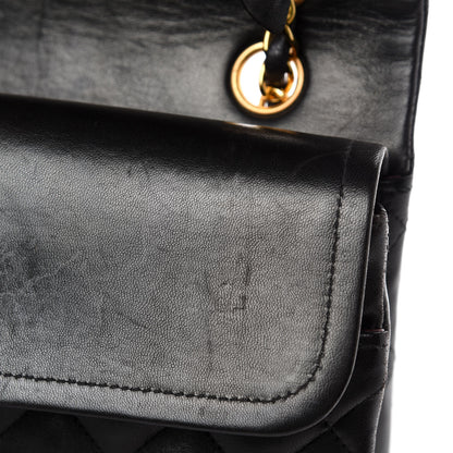 Chanel Lambskin Quilted Medium Double Flap Black 9 of 14