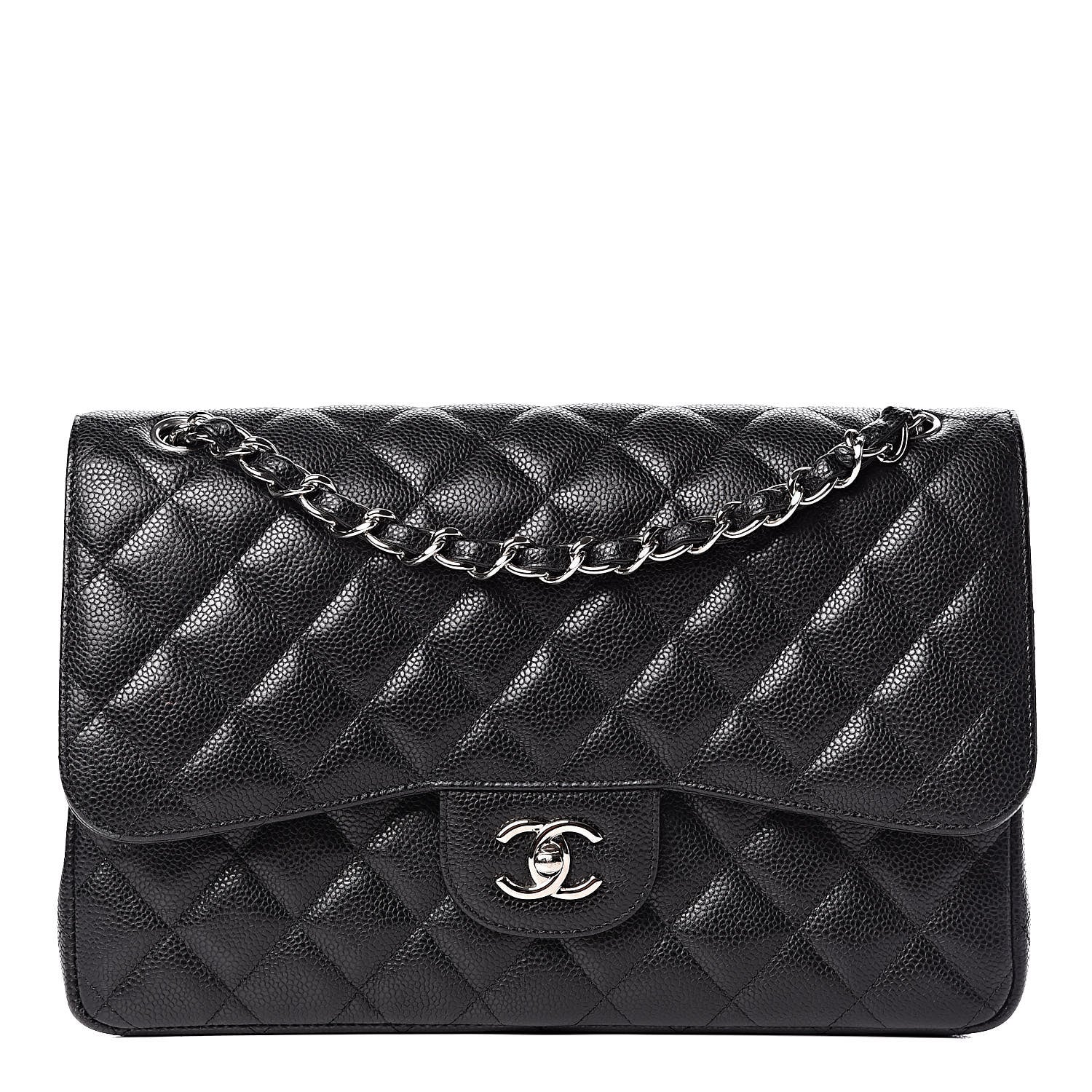 Chanel Caviar Quilted Jumbo Double Flap Black 1 of 14