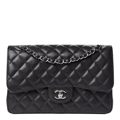 Chanel Caviar Quilted Jumbo Double Flap Black 1 of 14