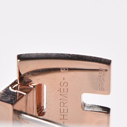 Hermes Rose Gold Lacquer Eileen Earrings Etoupe 5 of 7