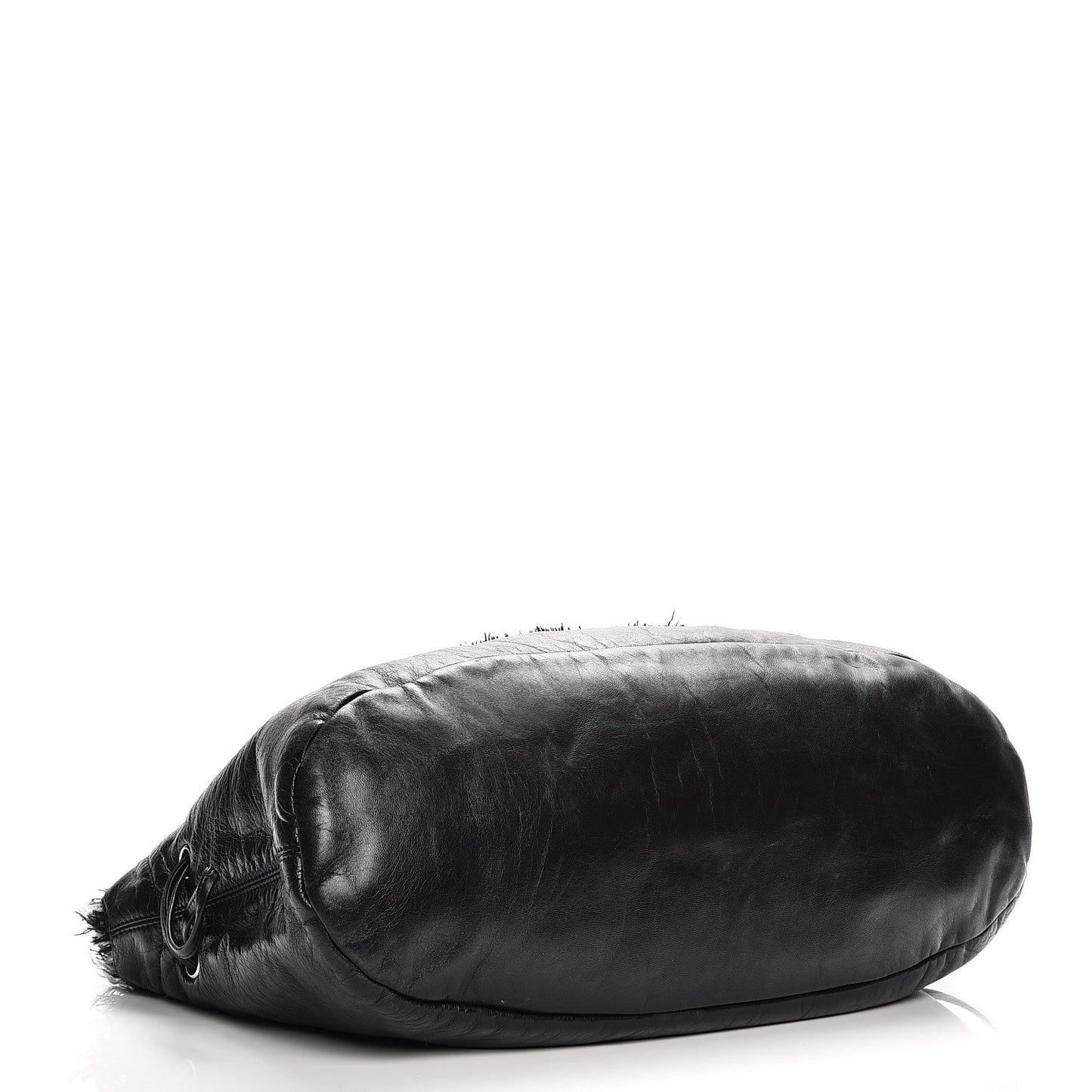 Tweed Lambskin Drawstring Tweedy Tote Black