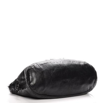 Chanel Tweed Lambskin Drawstring Tweedy Tote Black 4 of 9
