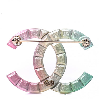 Chanel Metal Studded CC Rainbow Brooch Multicolor 3 of 4
