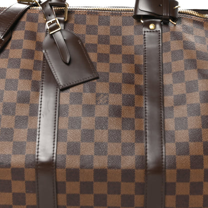 Louis Vuitton Damier Ebene Keepall Bandouliere 55 7 of 12
