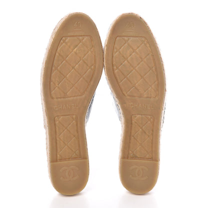 Chanel Goatskin Patent CC Espadrille Mules 40 Black 5 of 11