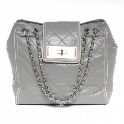 Chanel Lambskin Quilted East West Large Tote Grey 1 of 7