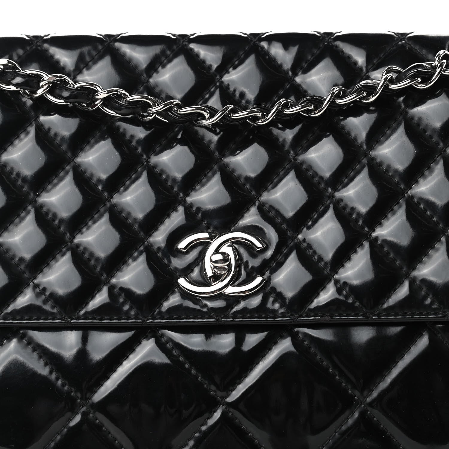 Chanel Vinyl Quilted In the Business Flap Bag Black 10 of 10