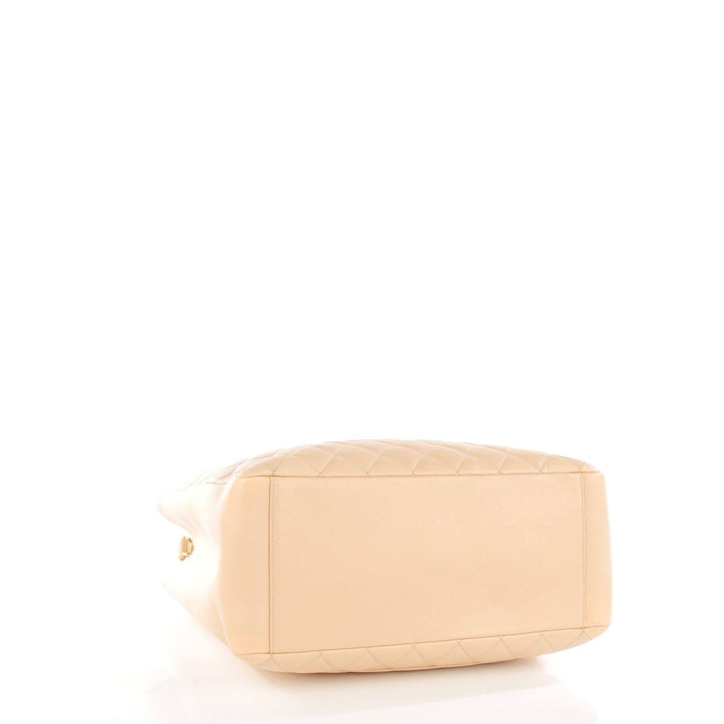 Caviar Quilted Grand Shopping Tote GST Beige Clair