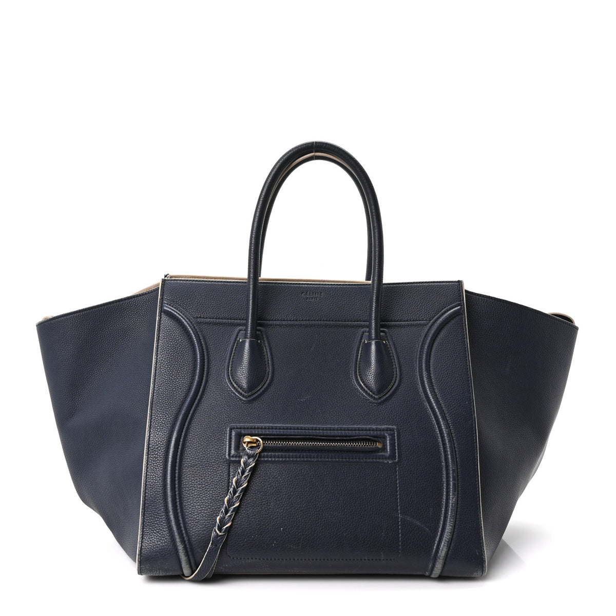 Celine Baby Grained Calfskin Medium Phantom Luggage Navy 1 of 9