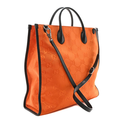Gucci Econyl Nylon Monogram Off The Grid Long Tote Bag Carrot Orange Black 2 of 10