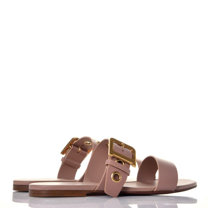 Christian Dior Calfskin D-Dior Slide Sandals 39 Rose De Vents 4 of 8