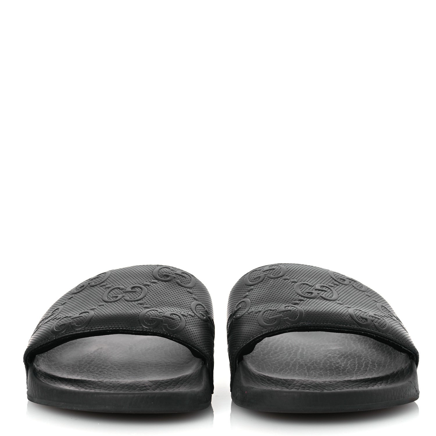 Gucci Rubber GG Monogram Mens Slide Sandals 11 Black 3 of 11