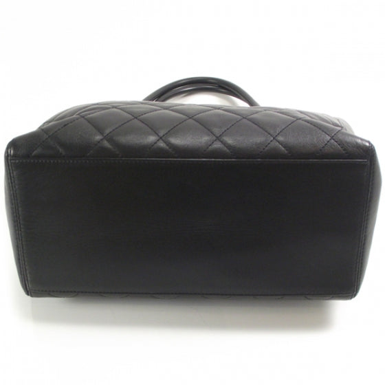 Lambskin N/S Shopping Tote Black