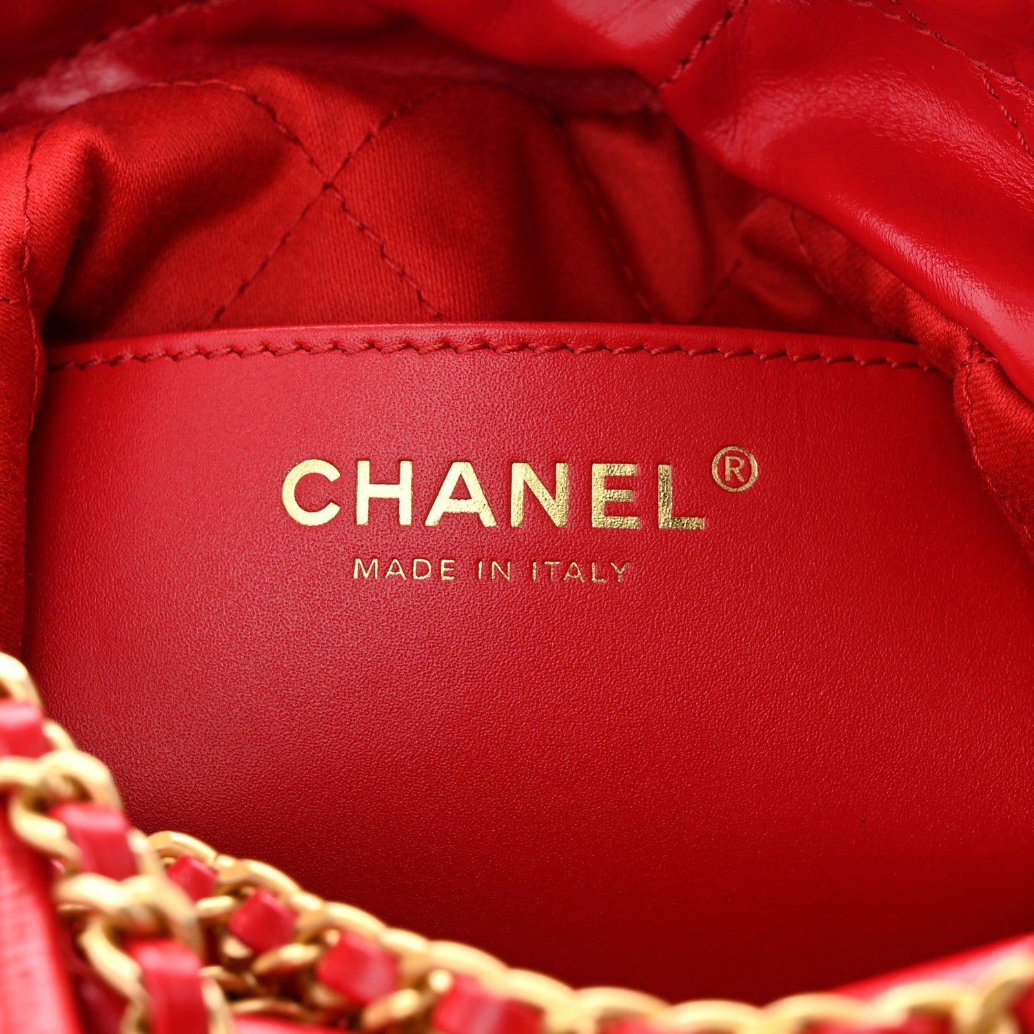 Chanel Shiny Calfskin Quilted Mini Chanel 22 Red 6 of 11
