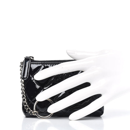 Chanel Patent Quilted Key Pouch So Black 2 of 10