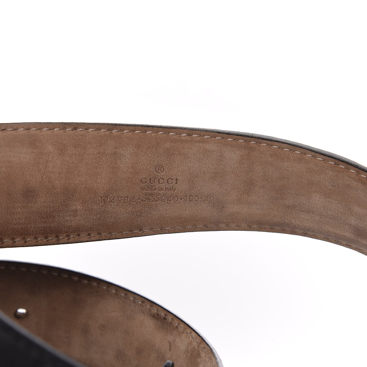 Gucci Guccissima Interlocking G Belt 100 40 Black 5 of 6