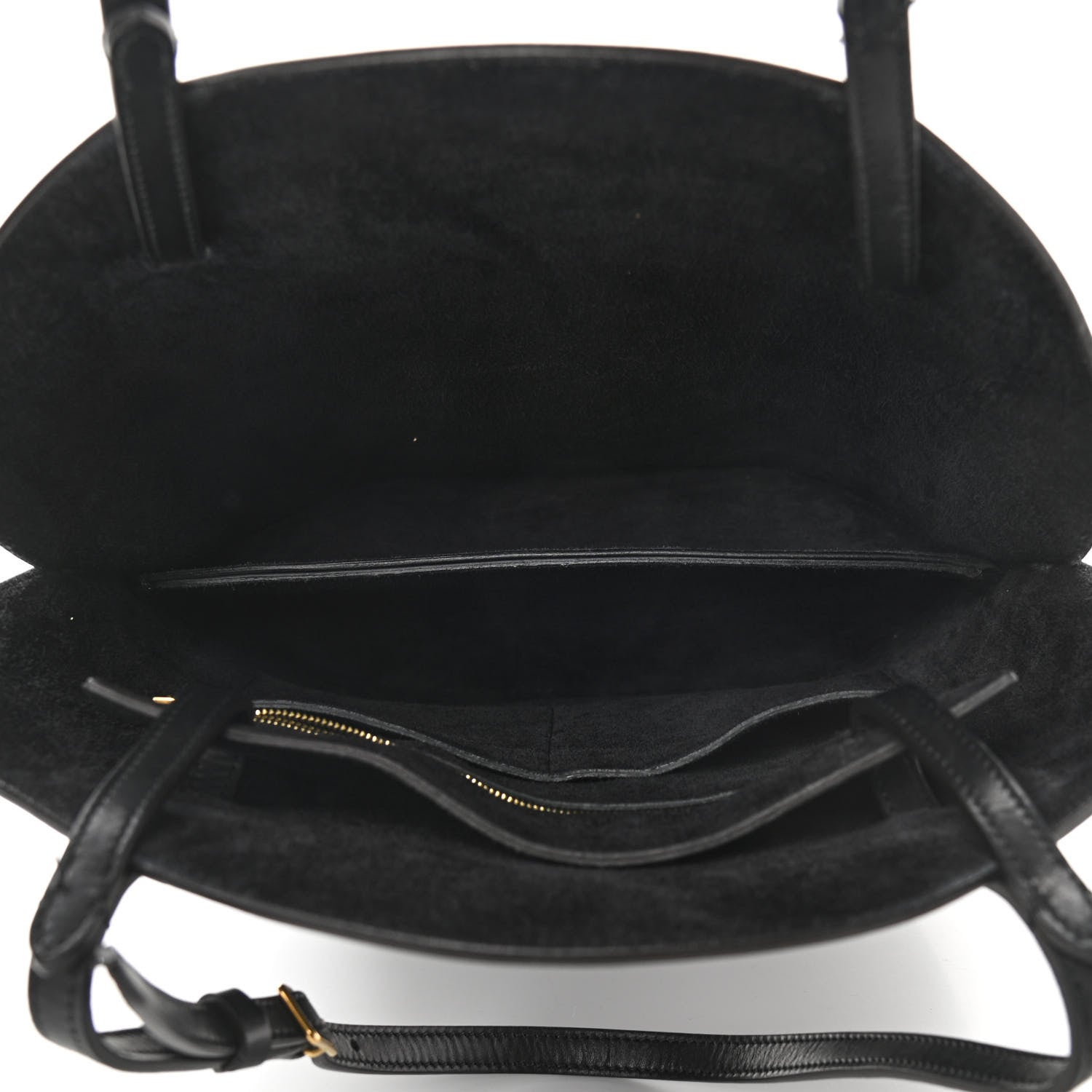 Celine Natural Calfskin Curved Shoulder Bag Black 5 of 11