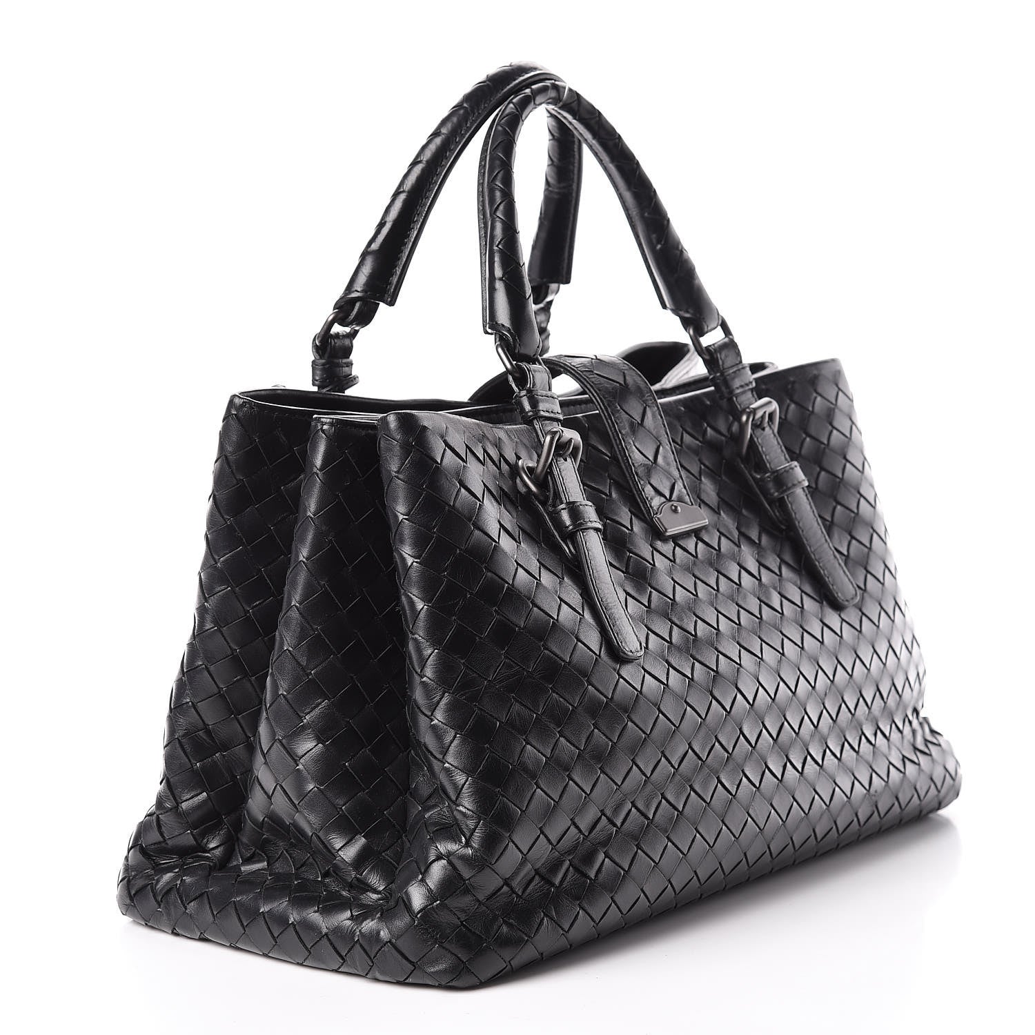 Bottega Veneta Light Calf Intrecciato Small Roma Black 3 of 12