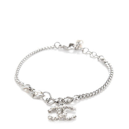 Chanel Pearl CC Chain Bracelet Silver 1 of 5
