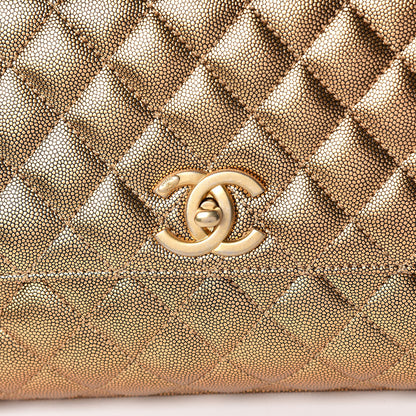 Chanel Metallic Caviar Quilted Small Coco Handle Flap Gold 10 of 14