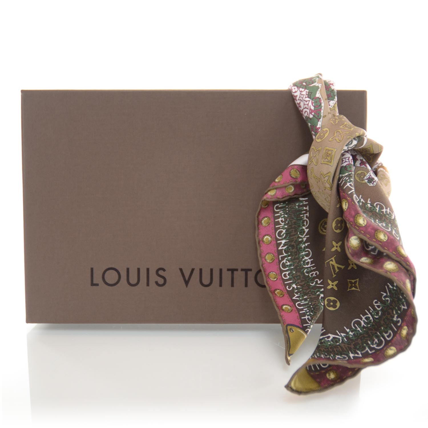 Louis Vuitton Silk Monogram Map Square Scarf 3 of 5