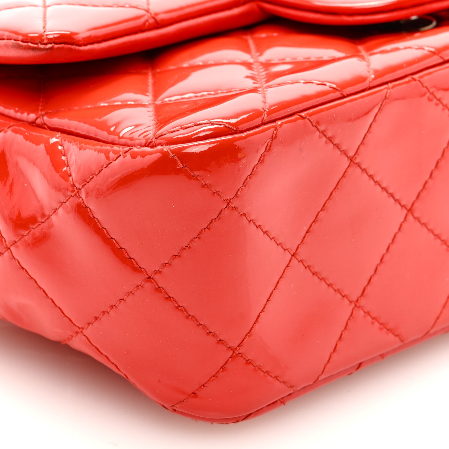 Chanel Patent Calfskin Quilted Mini Rectangular Flap Red 8 of 9