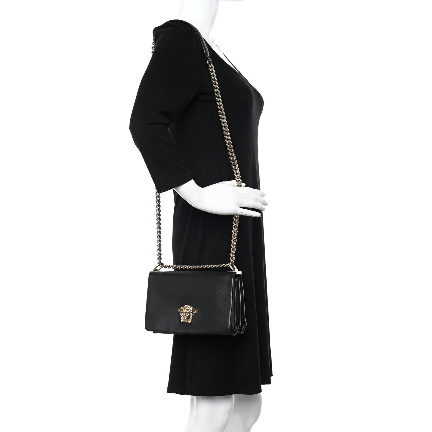 Nappa Small Palazzo Sultan Shoulder Bag Black