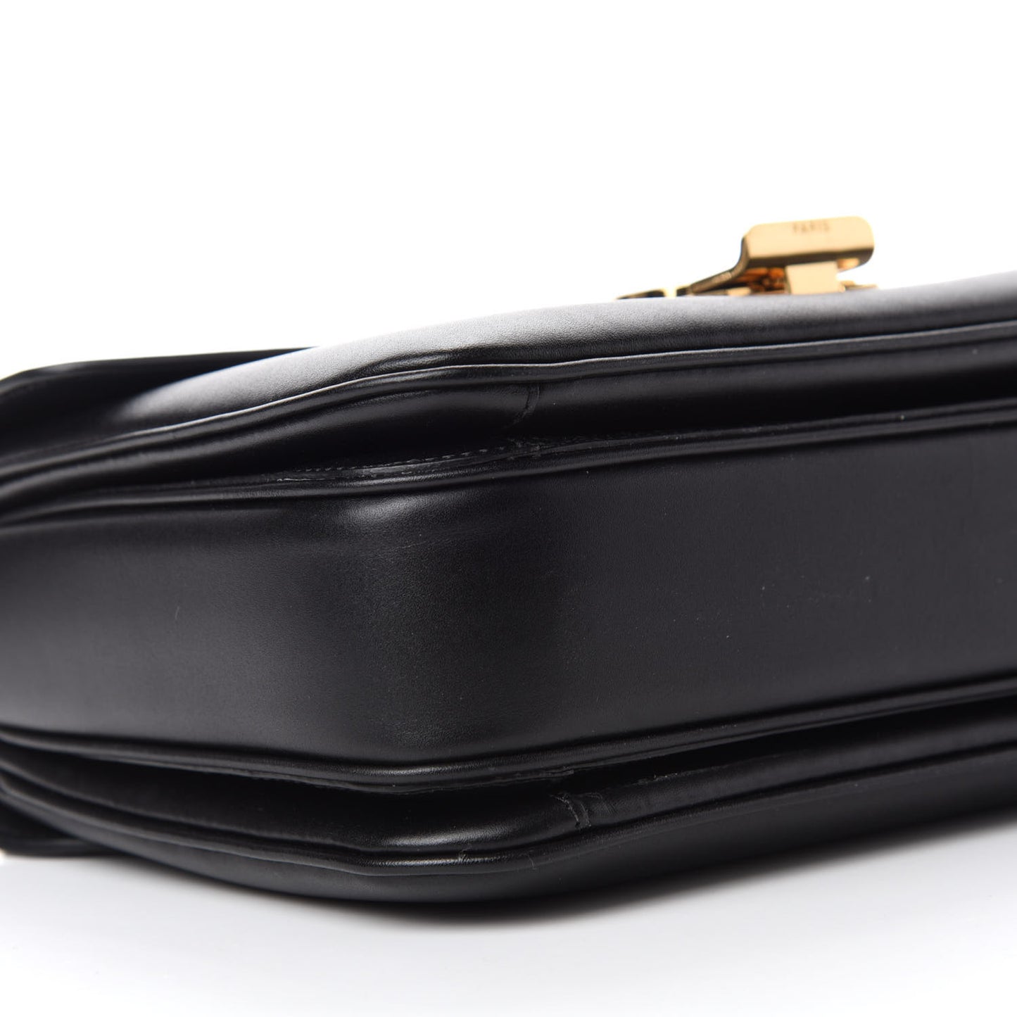 Shiny Calfskin Medium C Bag Black