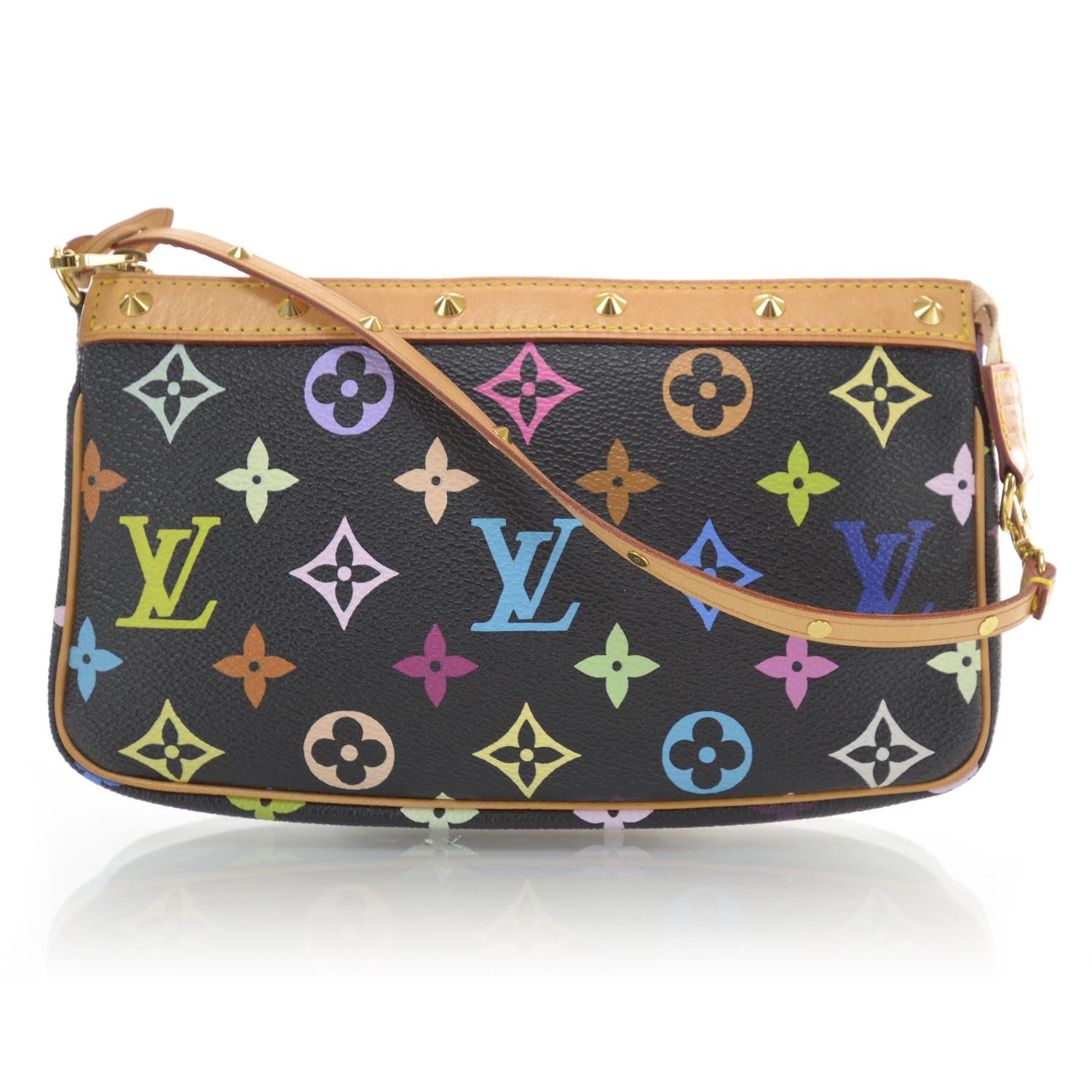 Louis Vuitton Monogram Multicolor Pochette Accessories Black 1 of 6