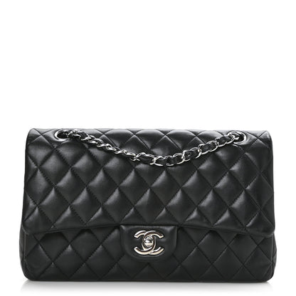 Chanel Lambskin Quilted Medium Double Flap Black 1 of 10