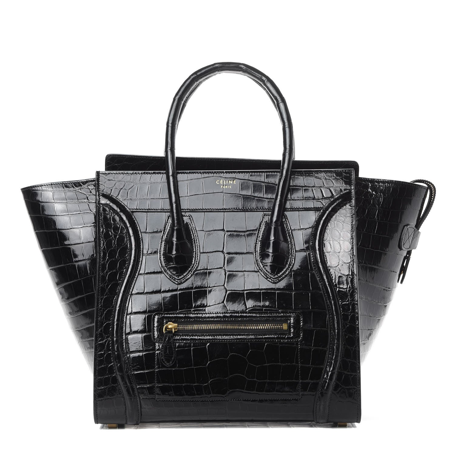 Celine Crocodile Mini Luggage Black 1 of 14