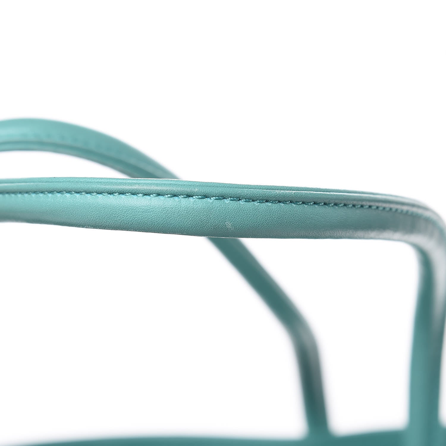 Chanel Lambskin CC Stitched Tote Turquoise 12 of 21