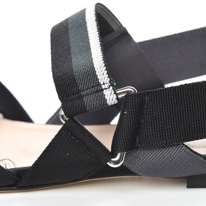 Fendi Technical Mesh Colibri Slingback Ballerina Flats 37.5 Black Asfalto 13 of 15