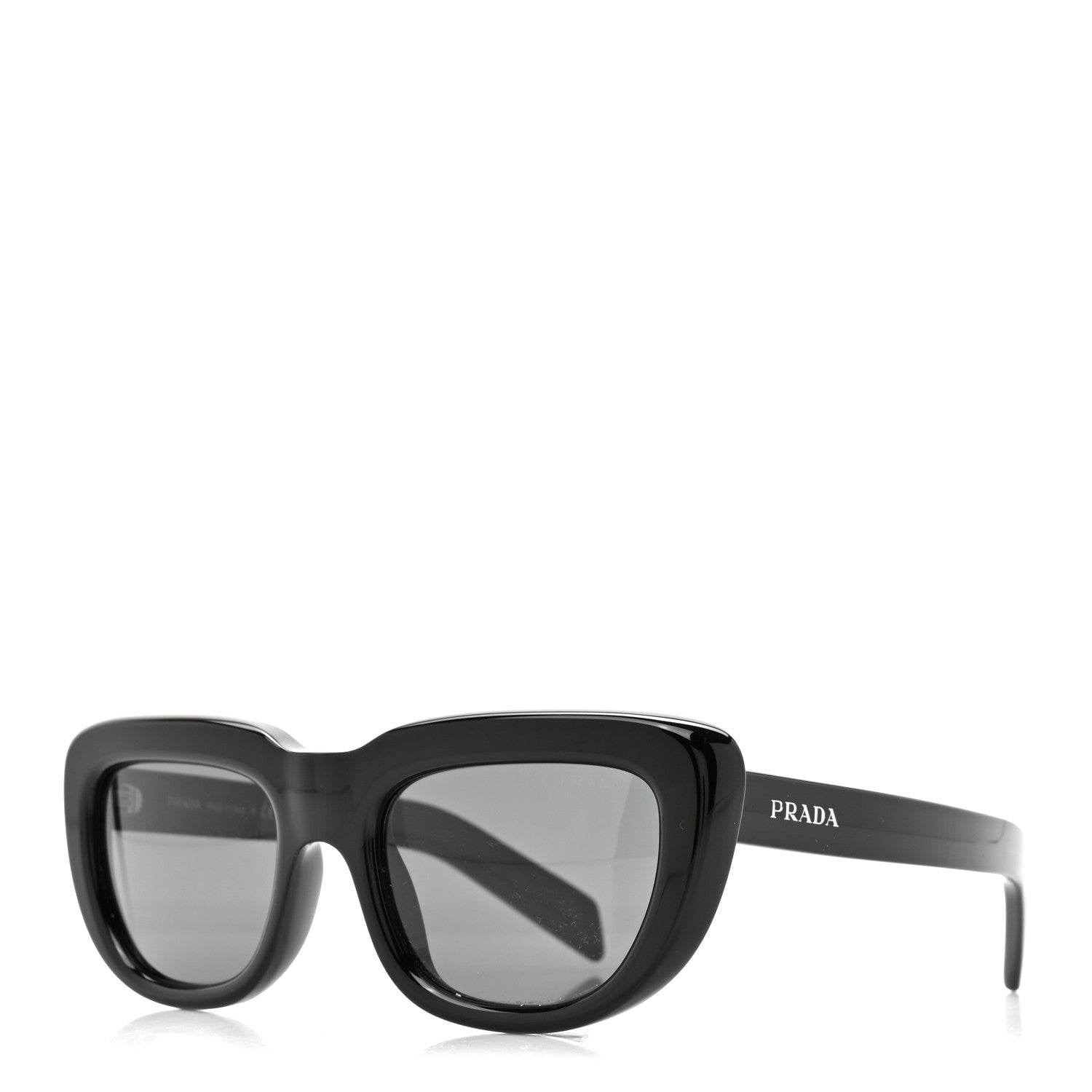 Prada Acetate Rectangular Sunglasses SPR D07 Black 1860073