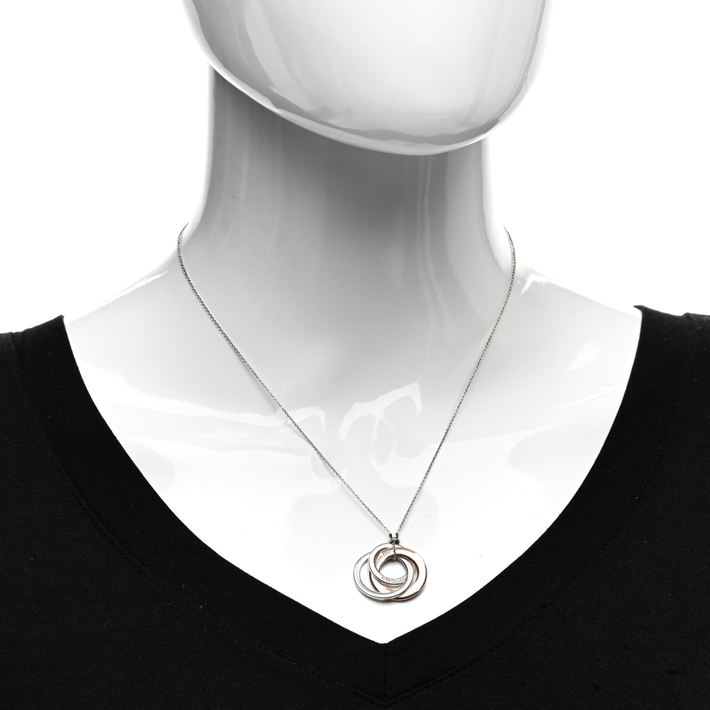 Sterling Silver Rubedo 1837 Circles Pendant Necklace
