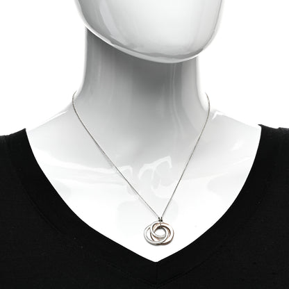 Tiffany Sterling Silver Rubedo 1837 Circles Pendant Necklace 2 of 4