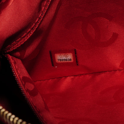 Chanel Leather Quilted Surpique Hobo Red 7 of 7