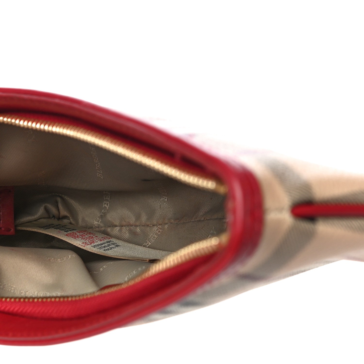 Burberry Haymarket Check Clara Pochette Military Red 5 of 10