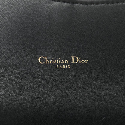 Christian Dior Grained Calfskin Saddle Chain Wallet Pouch Black 7 of 12
