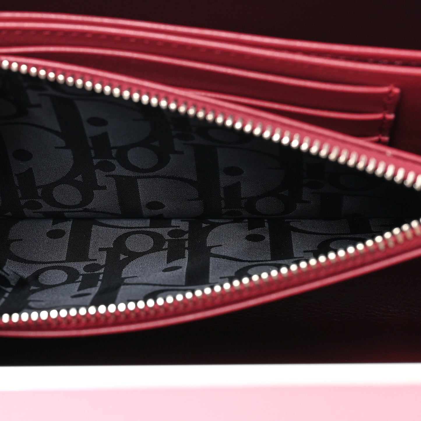 CHRISTIAN DIOR X RIMOWA Aluminum Personal Clutch On Strap Rose