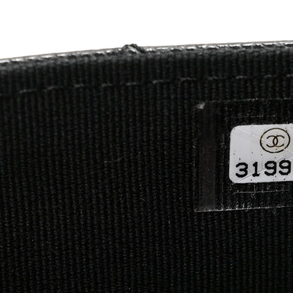 Chanel Caviar Quilted Crystal CC Large Gusset Flap Wallet Black 8 of 9