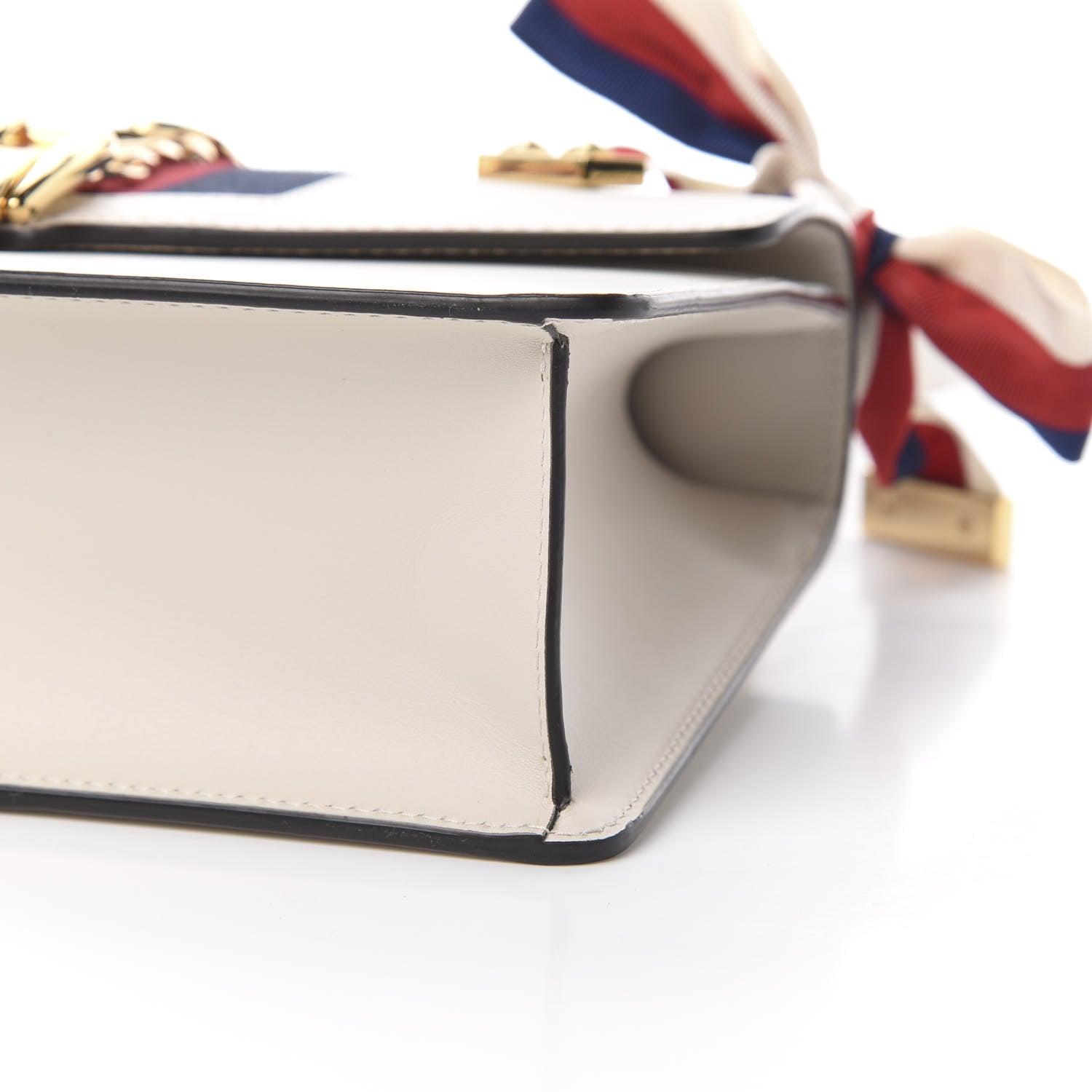 Gucci Calfskin Small Sylvie Shoulder Bag Off White 10 of 10