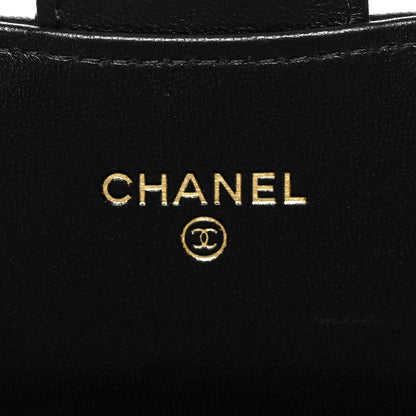 Chanel Lambskin Quilted Large Gusset Flap Wallet Black 6 of 12