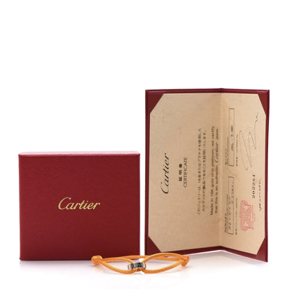Cartier 18K White Gold LOVE Adjustable Cord Bracelet Orange 8 of 8