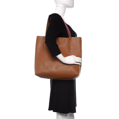 Hermes Taurillon Clemence Double Sens 45 Reversible Tote Marron D'Inde Tosca 2 of 18