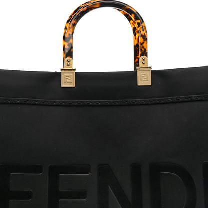 Fendi Vitello King Plexiglass Large Fendi Sunshine Shopper Tote Black 7 of 11