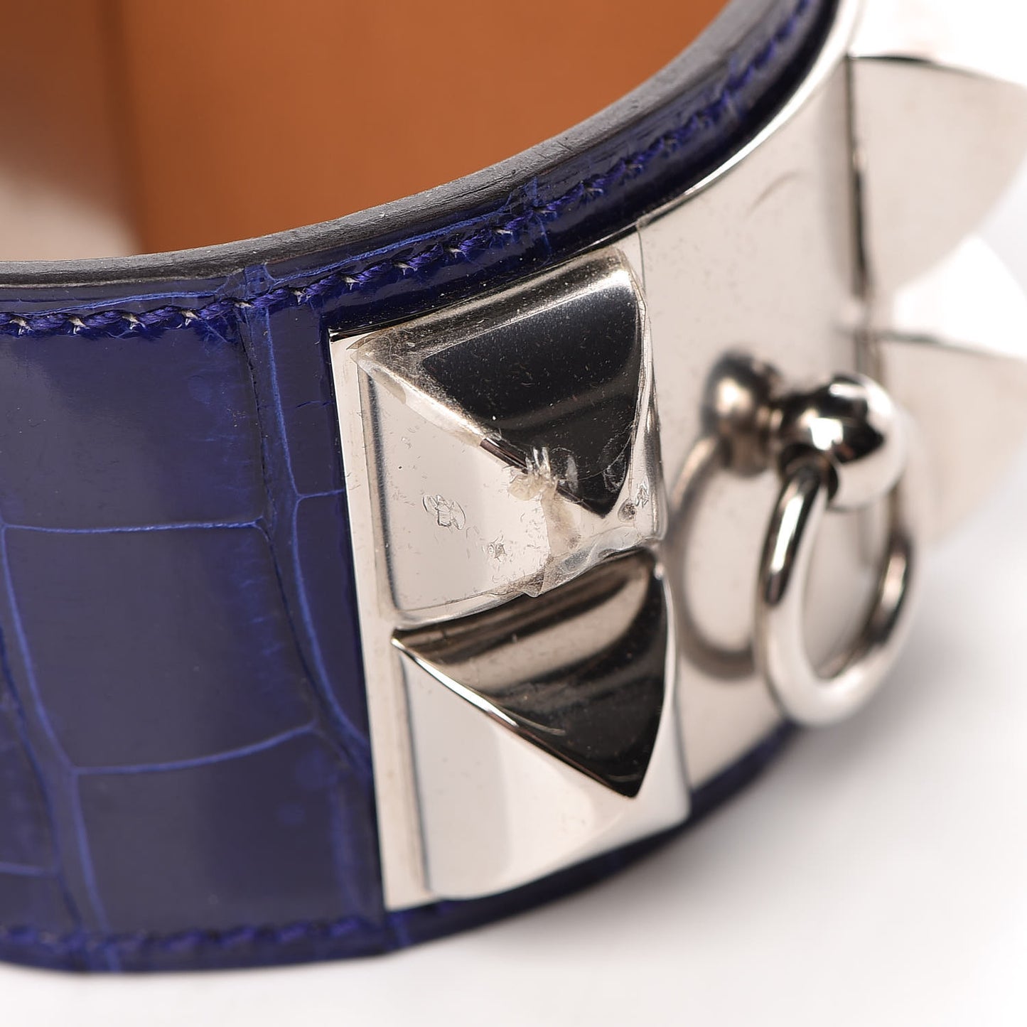 Shiny Alligator Collier De Chien CDC Bracelet S Bleu Electrique
