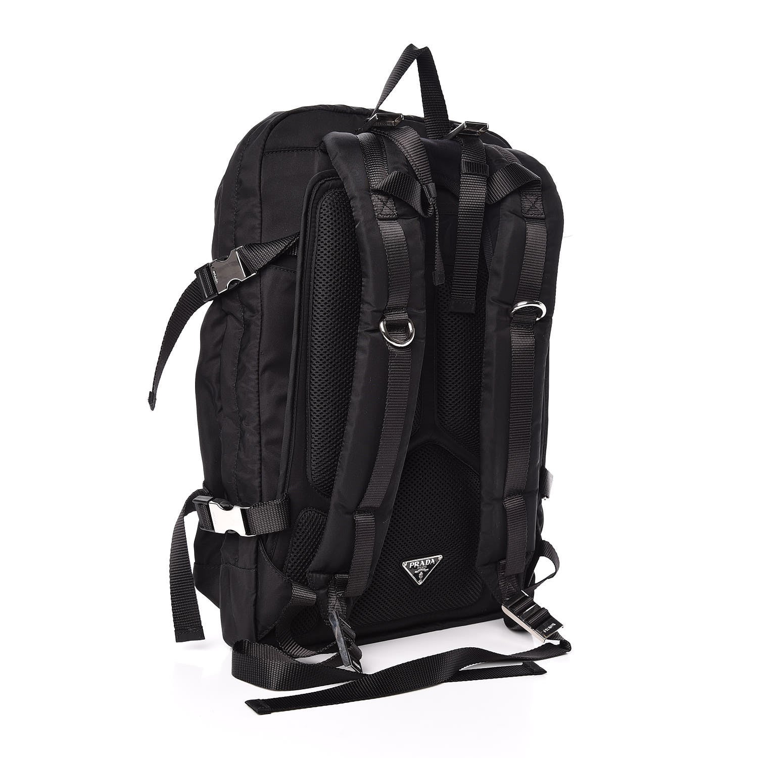 Prada Nylon Montagna Compression Backpack Black 3 of 9