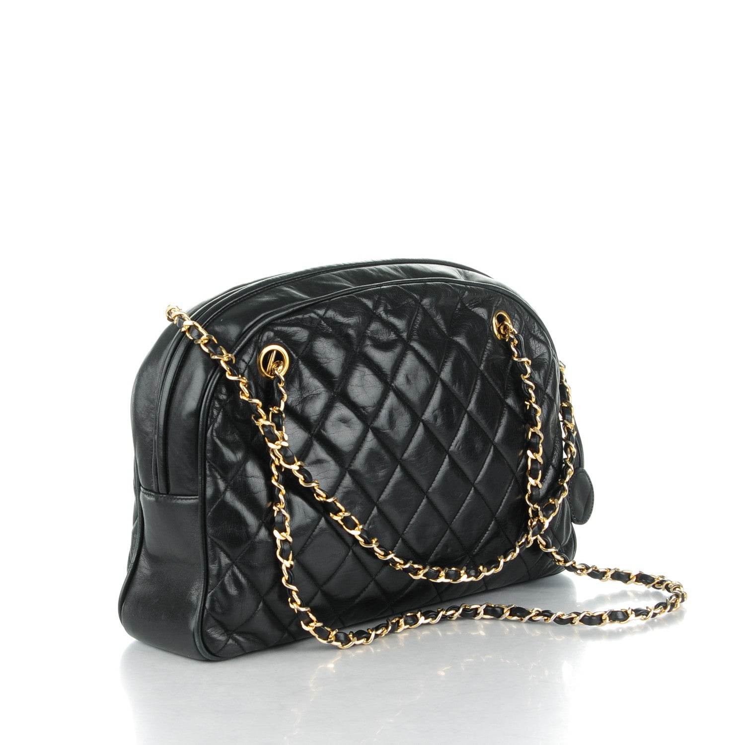 Chanel Lambskin Quilted Shoulder Bag Black 3 of 9